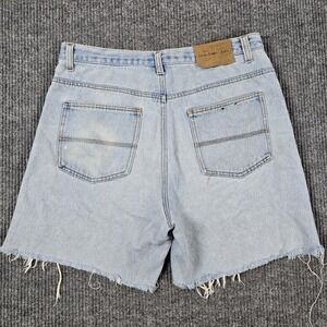 Eddie Domani Shorts‎ Mens 34 Blue Denim Jorts Cutoff Frayed Distressed 90s Y2K